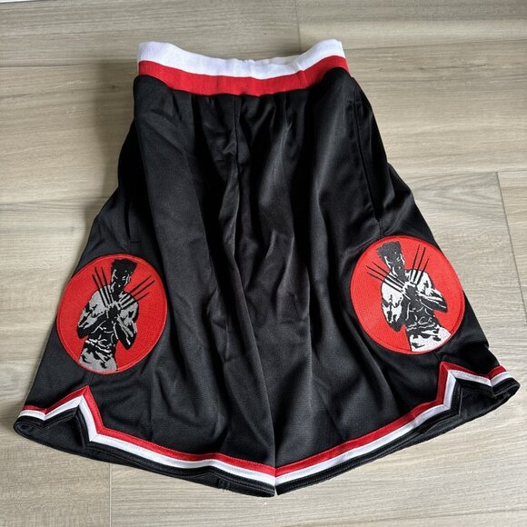 RETRO Mperial Sportswear Wolverine Black & Red YOUTH Basketball Shorts L - Picture 1 of 10
